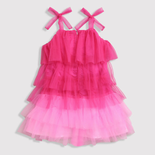 Barbie A-Line Midi Sequin Yoke Frill BAM1146
