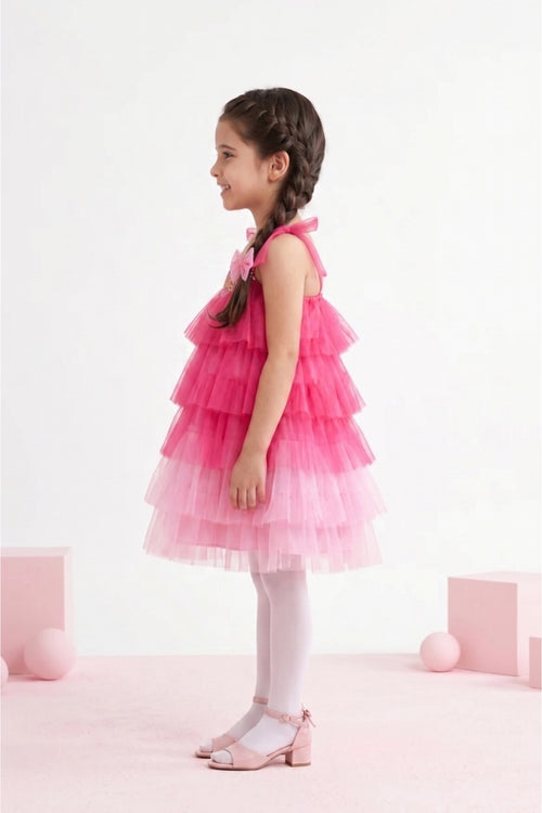 Barbie A-Line Midi Sequin Yoke Frill BAM1146