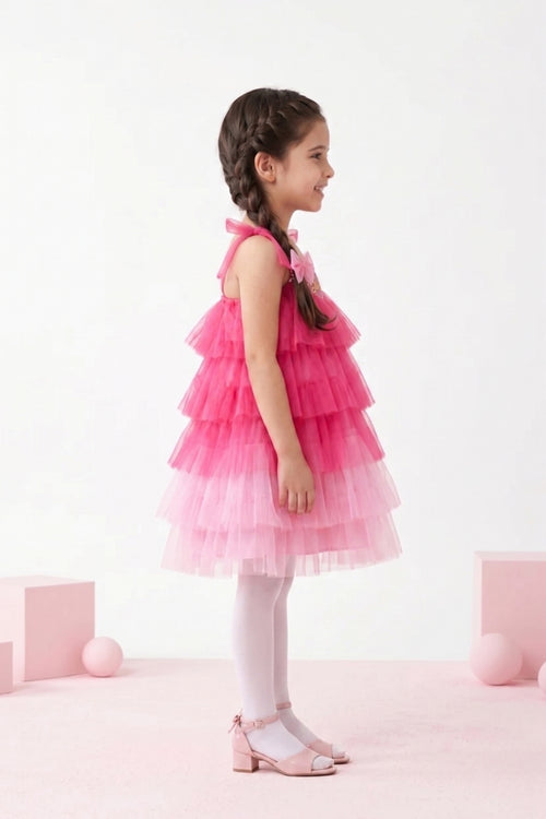 Barbie A-Line Midi Sequin Yoke Frill BAM1146