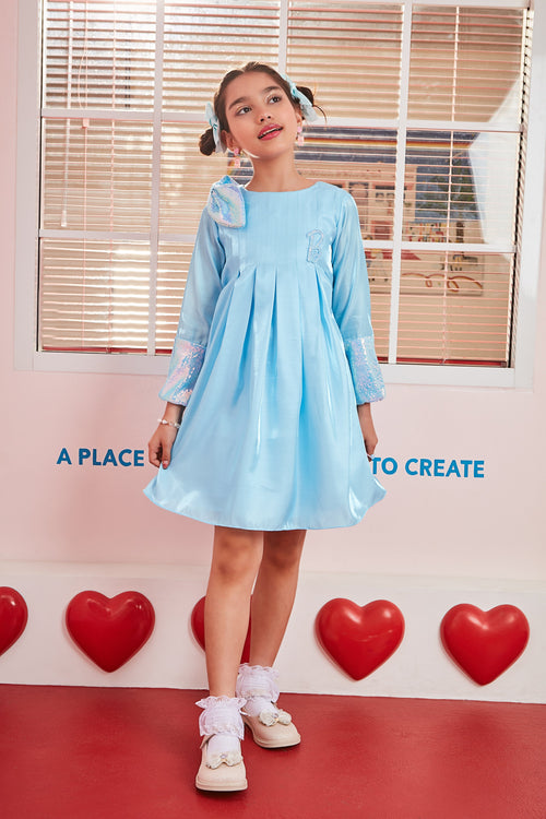 Barbie A-Line Midi Dress Sequin Cuffs BAM1162