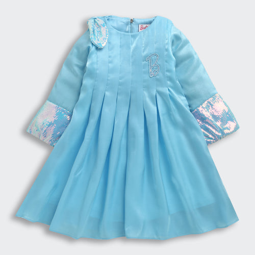 Barbie A-Line Midi Dress Sequin Cuffs BAM1162