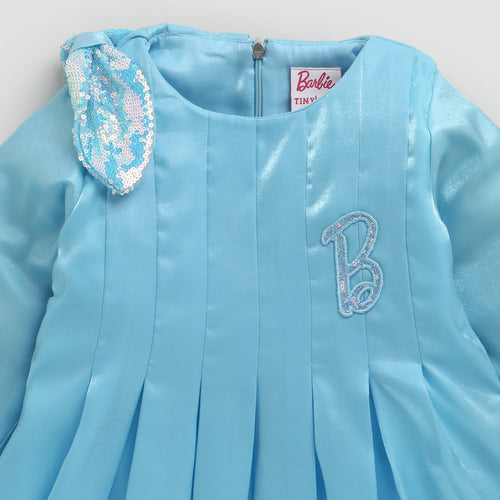 Barbie A-Line Midi Dress Sequin Cuffs BAM1162