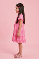 Barbie Printed Boat Neck Midi Dress BAM1186