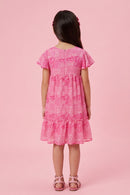 Barbie Printed Boat Neck Midi Dress BAM1186
