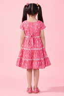 Barbie Printed Square Neck Midi Dress BAM1188