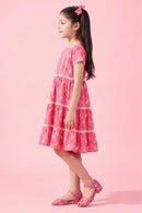 Barbie Printed Square Neck Midi Dress BAM1188