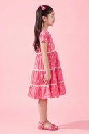 Barbie Printed Square Neck Midi Dress BAM1188