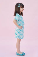 Barbie Blue Making Waves Printed Dress BAM1194