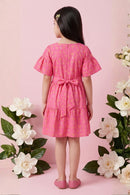 Barbie Square Neck Printed Cotton Midi Dress BAM1208
