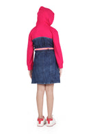 Barbie Graphic Hoodie with Belted Denim Dress