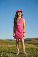Barbie Sleeveless Pink Shift Dress BAM1268