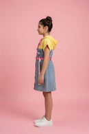 Barbie Yellow Hooded Denim Dress BAM1275