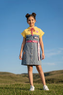 Barbie Yellow Hooded Denim Dress BAM1275