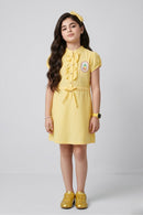Barbie Lemon Yellow Ruffle Fit and Flare Dress BAM1283