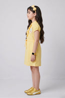 Barbie Lemon Yellow Ruffle Fit and Flare Dress BAM1283