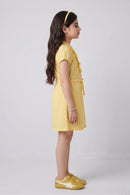Barbie Lemon Yellow Ruffle Fit and Flare Dress BAM1283