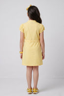 Barbie Lemon Yellow Ruffle Fit and Flare Dress BAM1283