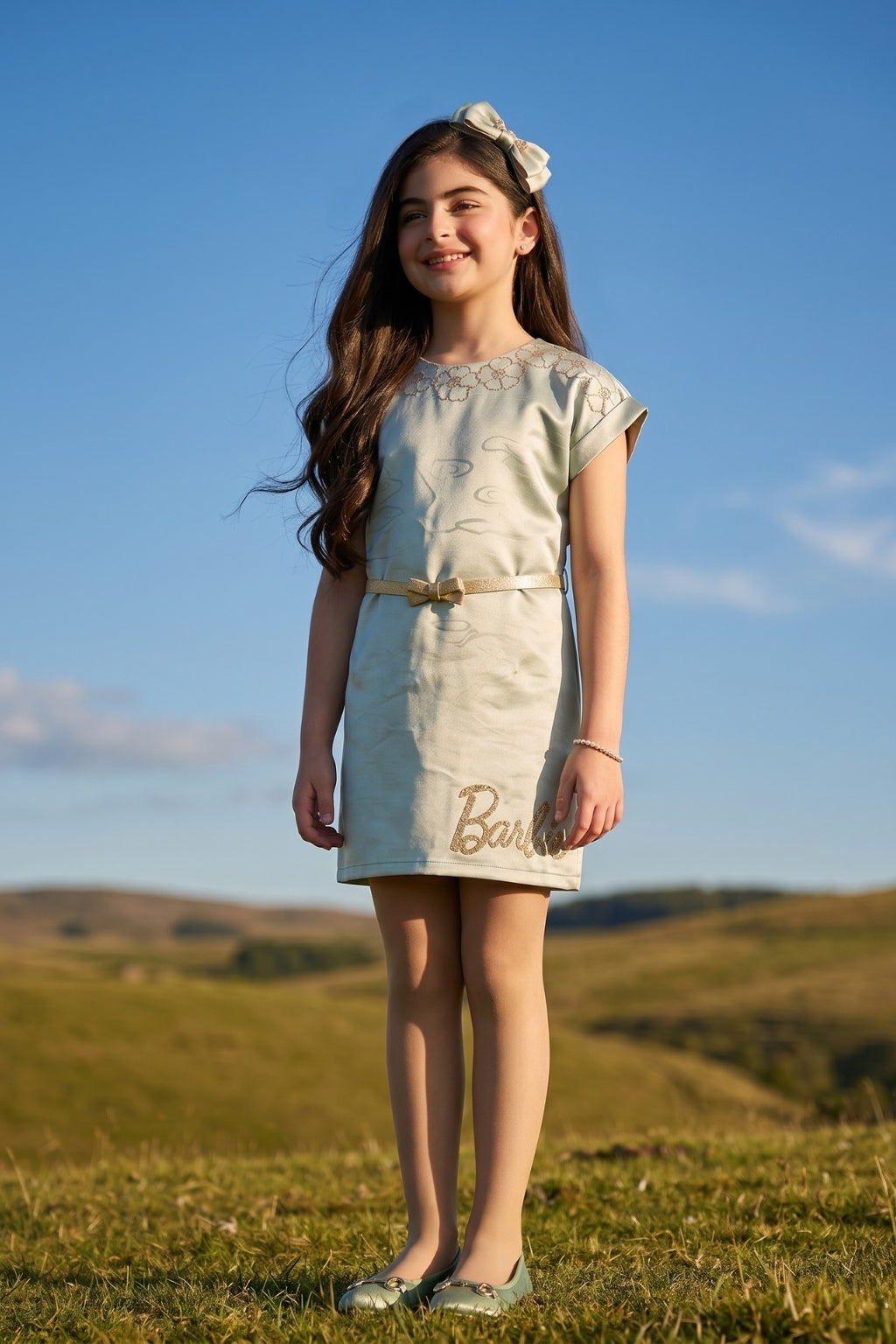 Barbie Light Blue Embellished Dress BAM1291