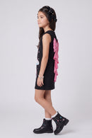 Barbie Black Ballerina Graphic Bow Dress BAM1302