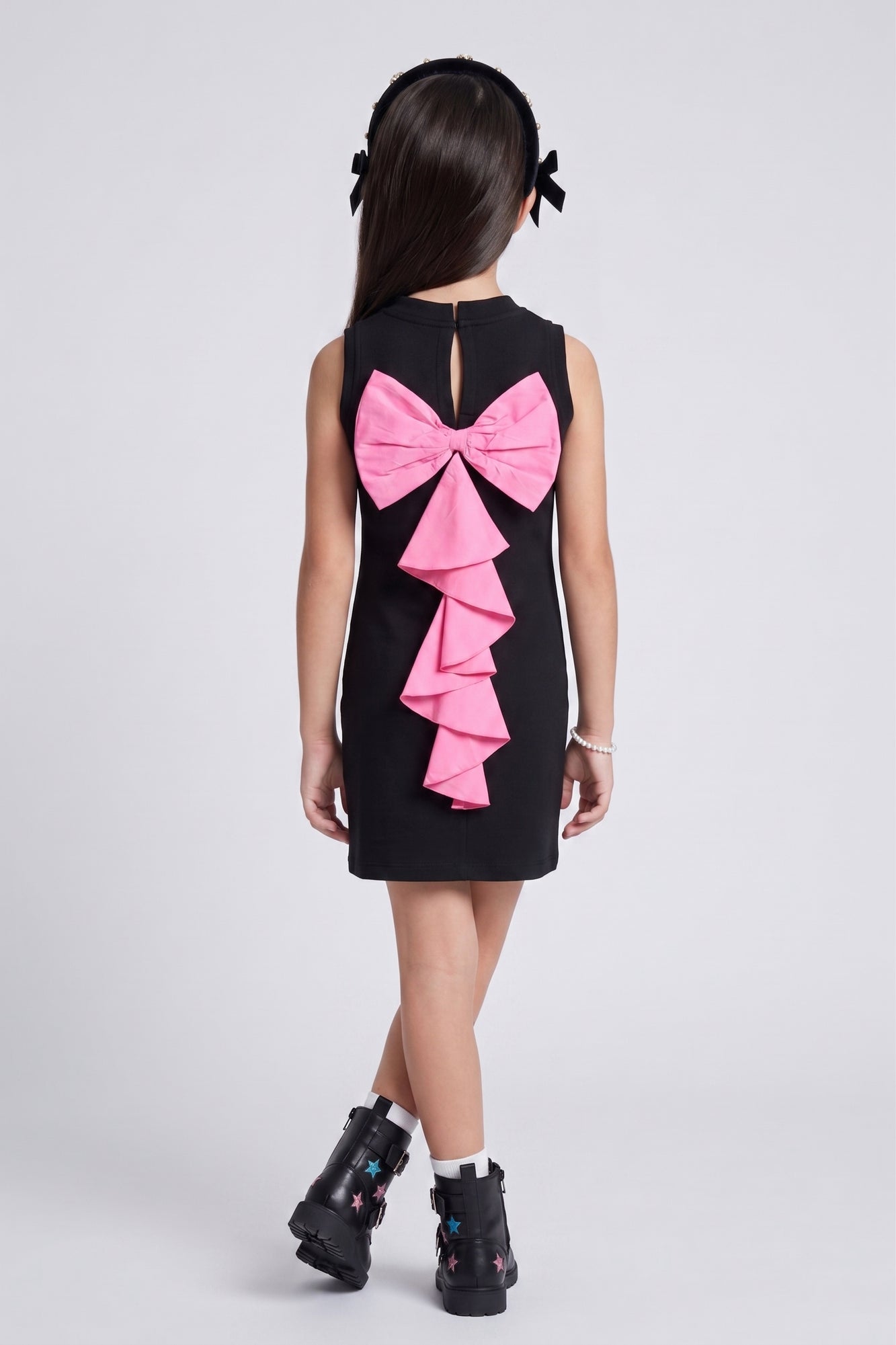 Barbie Black Ballerina Graphic Bow Dress BAM1302