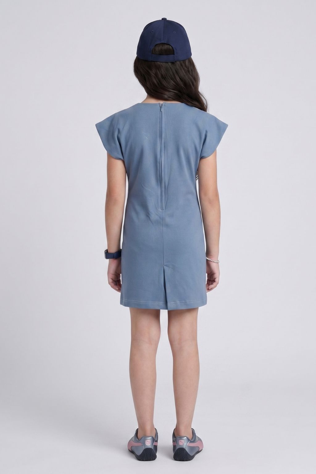 Barbie Light Blue Printed Dress BAM1310