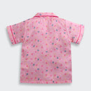 Barbie Pink Printed Satin Night Suit Set BANS0008