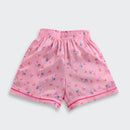 Barbie Pink Printed Satin Night Suit Set BANS0008