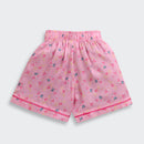 Barbie Pink Printed Satin Night Suit Set BANS0008