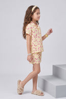Barbie Lemon Print Shirt & Shorts Night Suit Set BANS0029