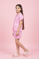 Barbie Pink Cotton Night Suit Set  BANS0029