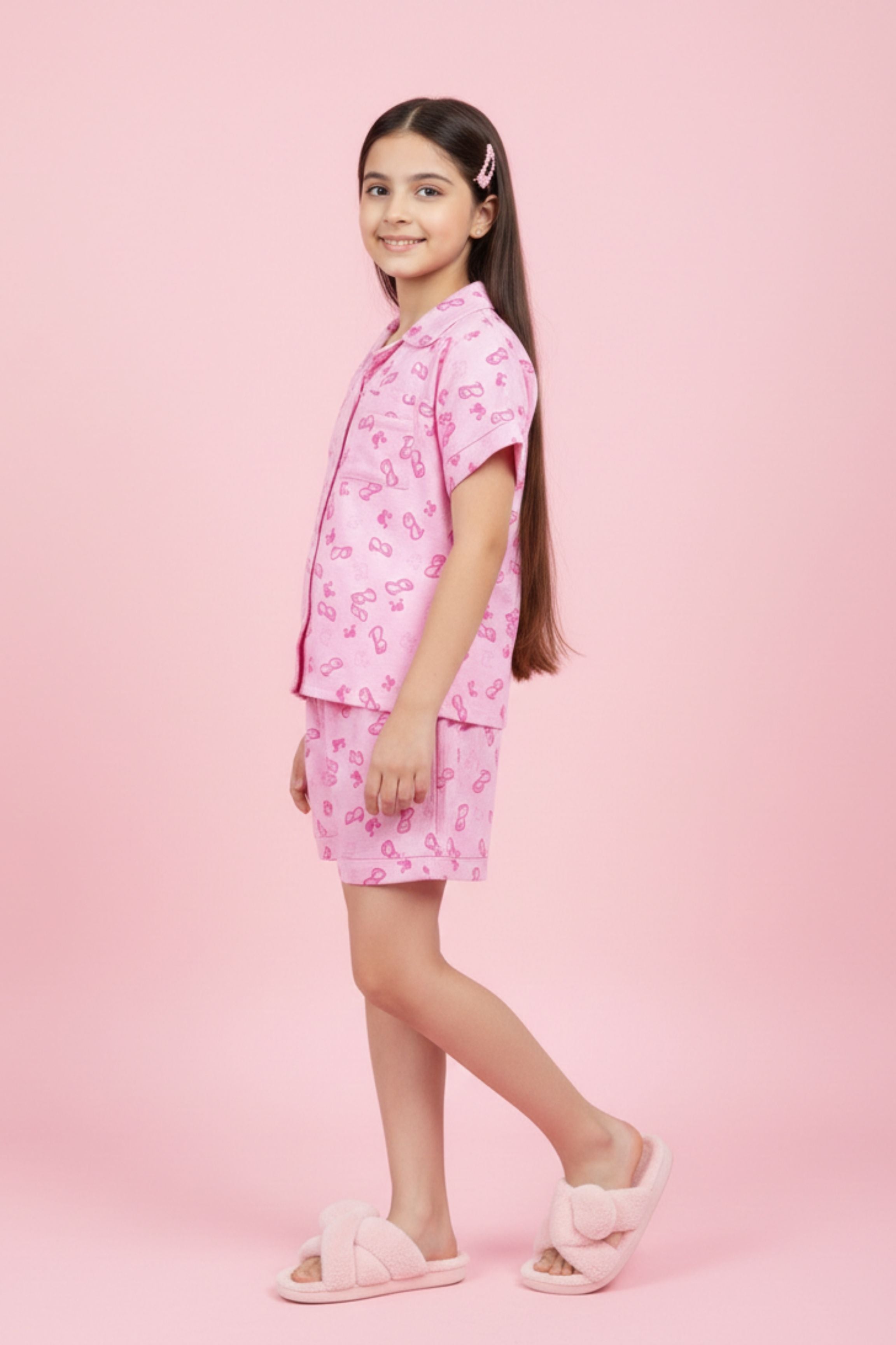 Barbie Pink Cotton Night Suit Set  BANS0029