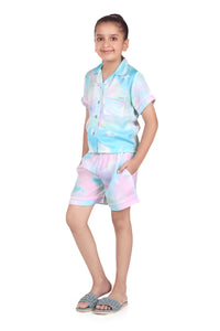 Tiny Girl Pastel Unicorn Print Night Suit for Girls