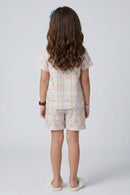 Barbie Check Print Cotton Nightsuit Set BANS0055