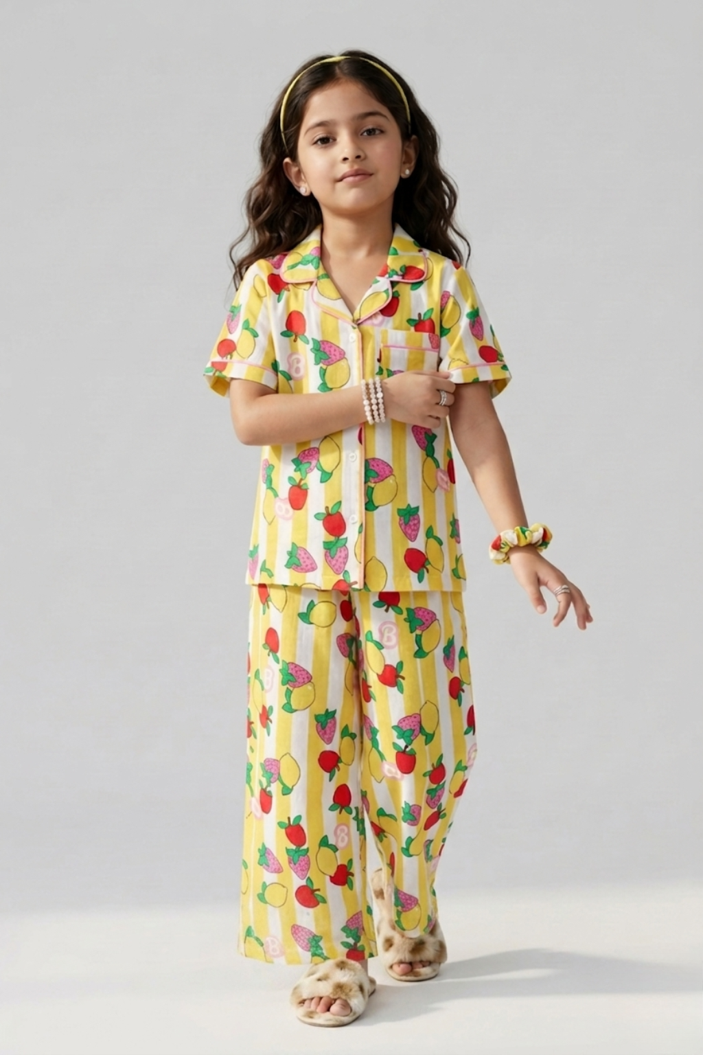 Fruit Print Cotton Nightsuit Set BANS0071