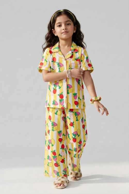 Fruit Print Cotton Nightsuit Set BANS0071