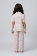 Barbie Pastel Check Print Cotton Nightsuit Set BANS0073