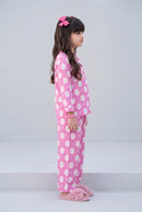 Barbie Pink Printed Shirt & Pyjama Night Suit BANS0085
