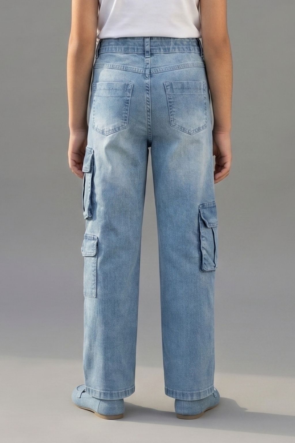 Barbie Light Blue Cargo Denim Pant BAP501