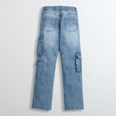 Barbie Light Blue Cargo Denim Pant | Trendy Girls Outfit Online | Kids