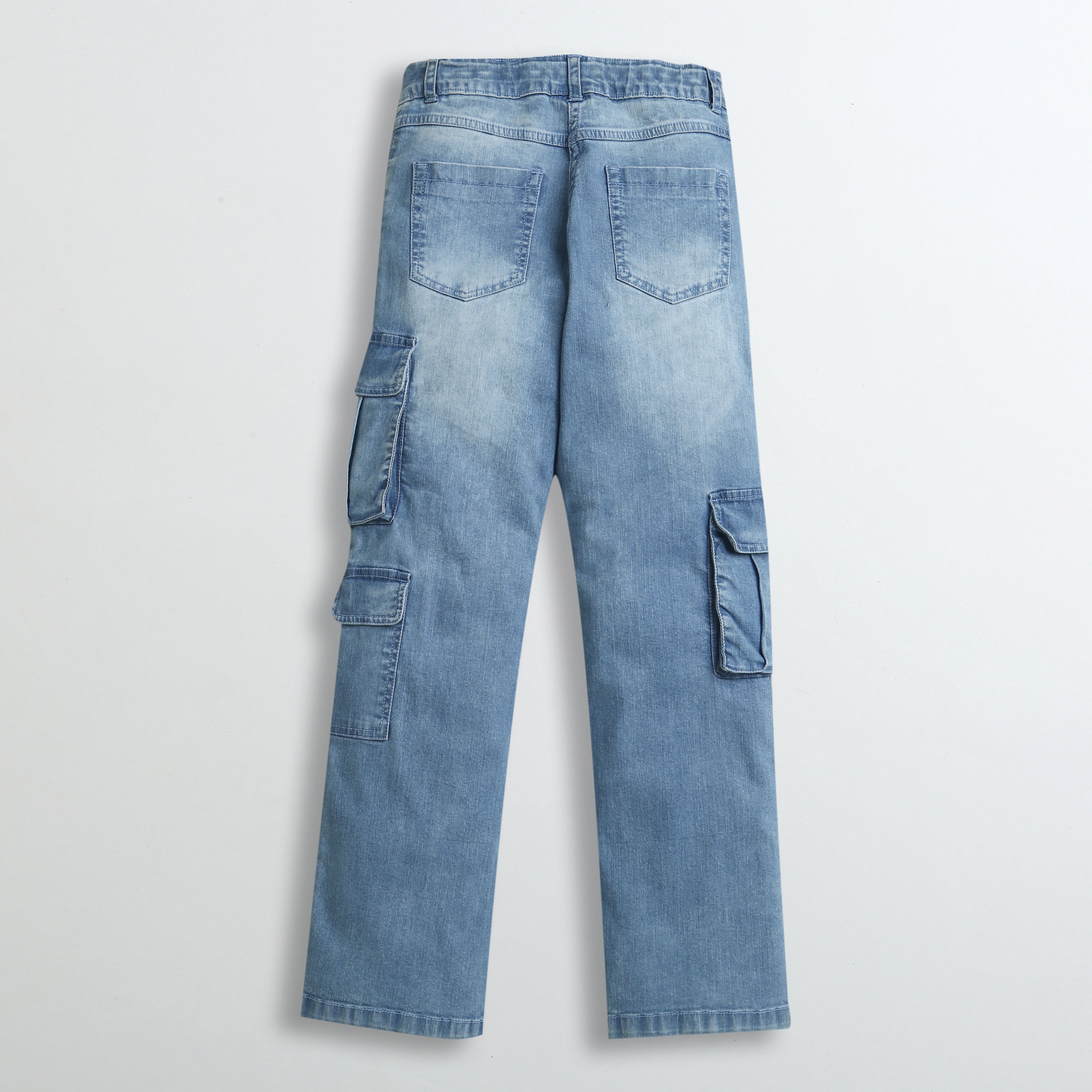 Barbie Light Blue Cargo Denim Pant | Trendy Girls Outfit Online | Kids