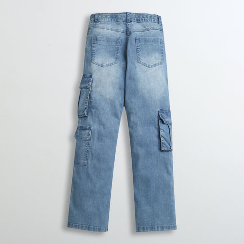 Barbie Light Blue Cargo Denim Pant BAP501