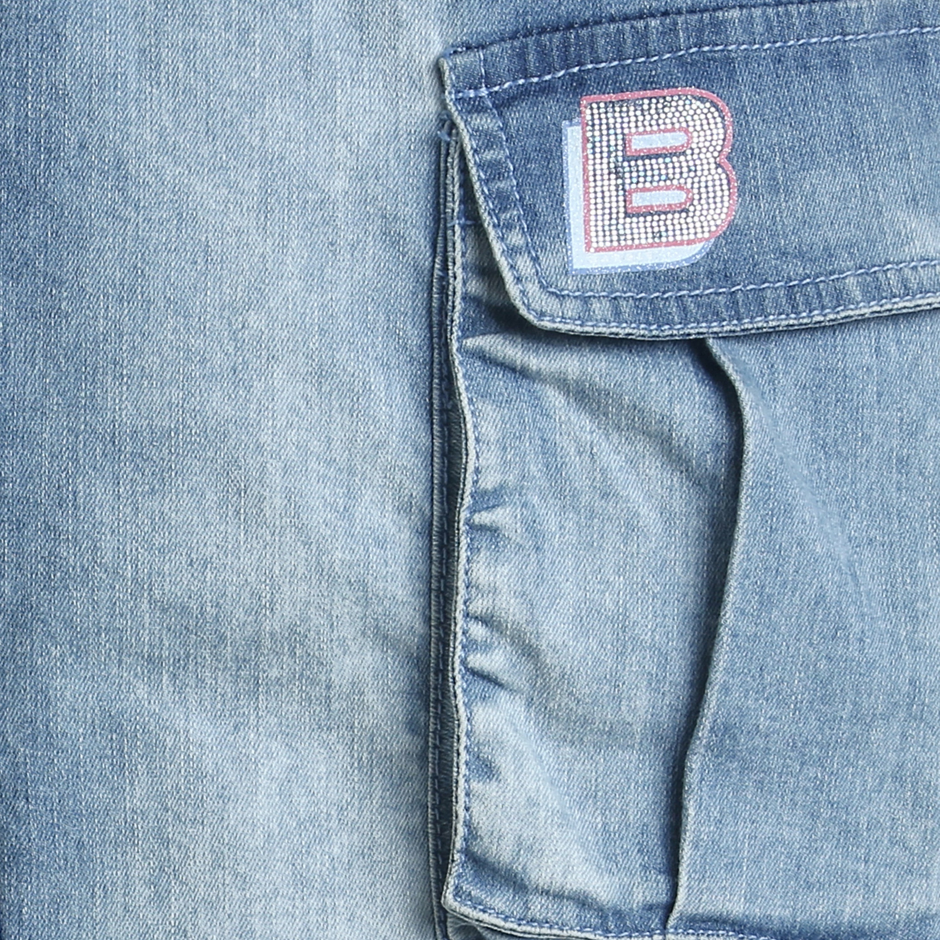 Barbie Light Blue Cargo Denim Pant | Trendy Girls Outfit Online | Kids