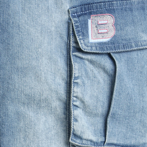 Barbie Light Blue Cargo Denim Pant BAP501
