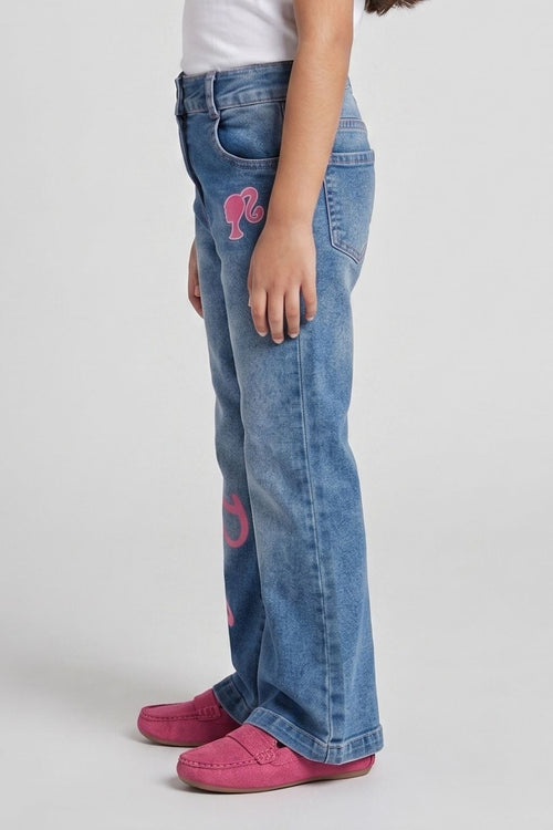 Barbie Light Blue Denim Bootcut Pant BAP502