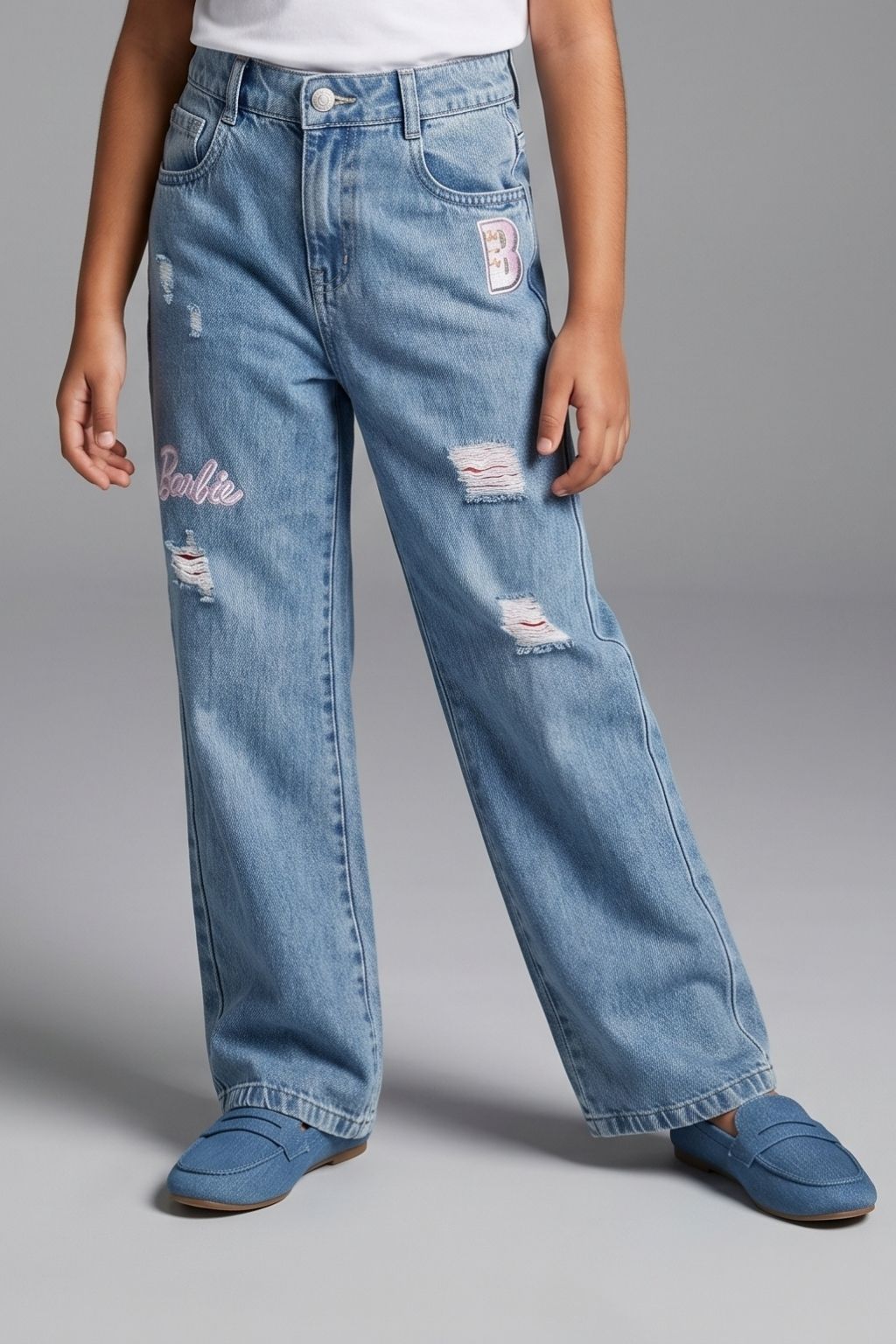 Barbie Distressed Patchwork Jeans BAP503