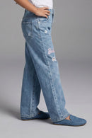 Barbie Distressed Patchwork Jeans BAP503