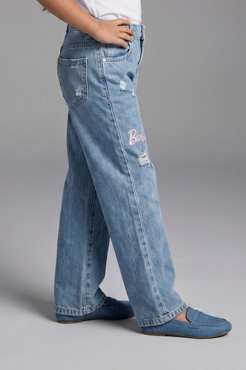 Barbie Distressed Patchwork Jeans BAP503