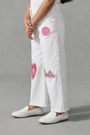 Barbie Graphic White Denim Pants BAP506