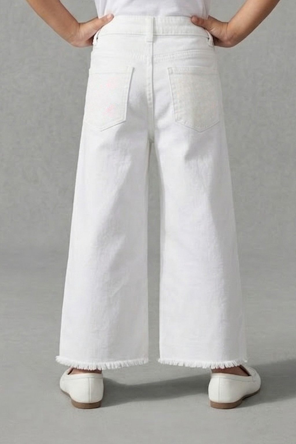 Barbie Graphic White Denim Pants BAP506