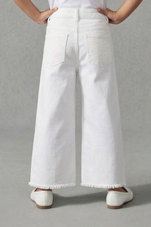 Barbie Graphic White Denim Pants BAP506